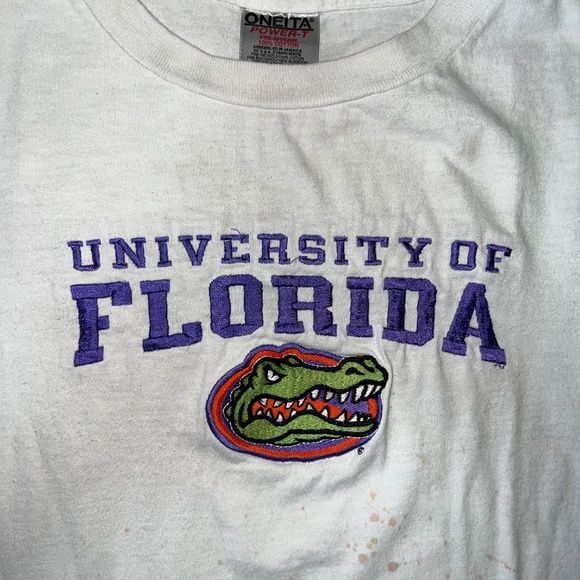 University of Florida Gators Embroidered White Tee Shirt Size XL - Picture 2 of 5